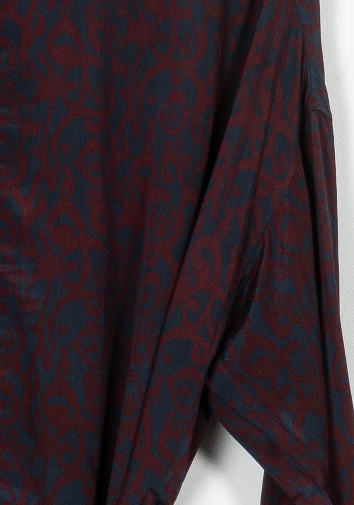 Robe Chemise Bordeaux et Bleu Marine - Taille S/36 - Image 3