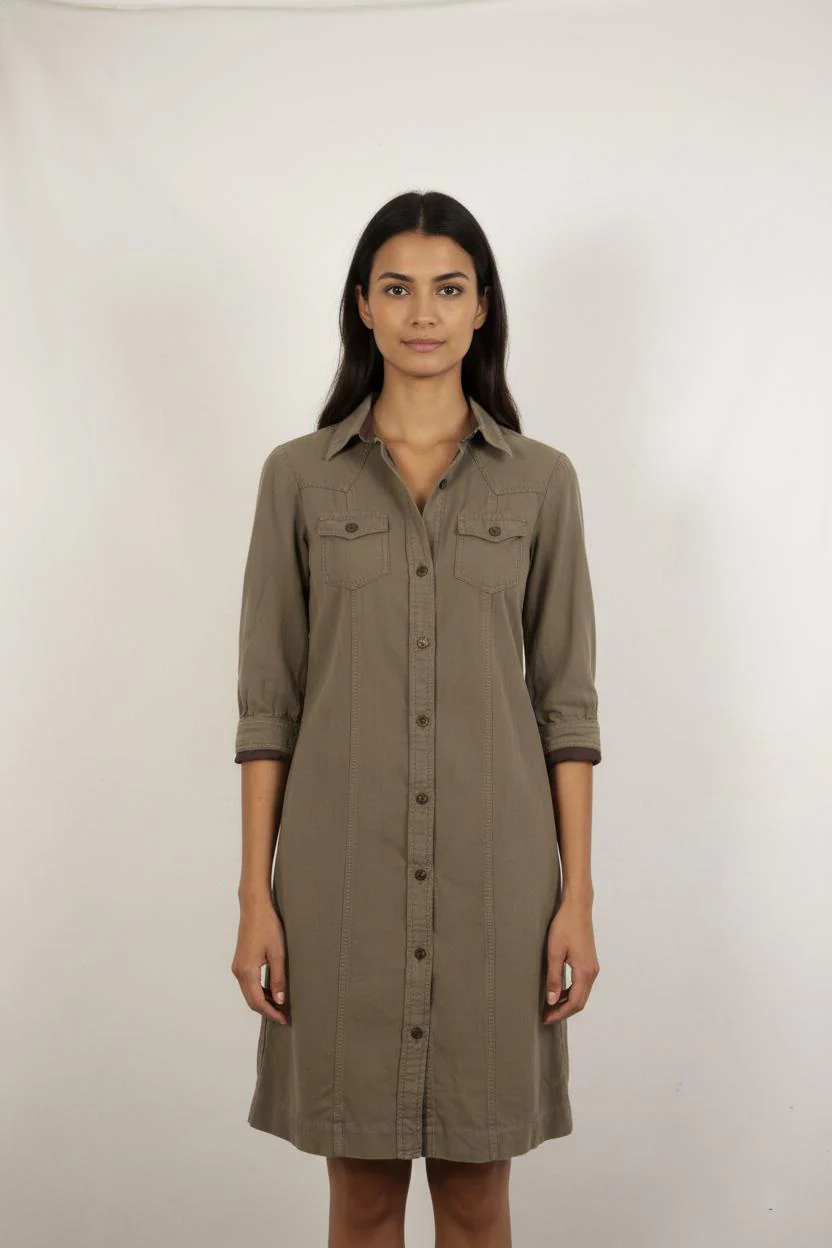 Robe Chemise Kaki - Taille M/38