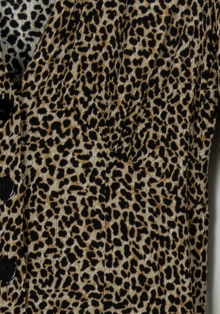 Robe Chemise Léopard Beiges et Noires - Taille S/36 - Image 3