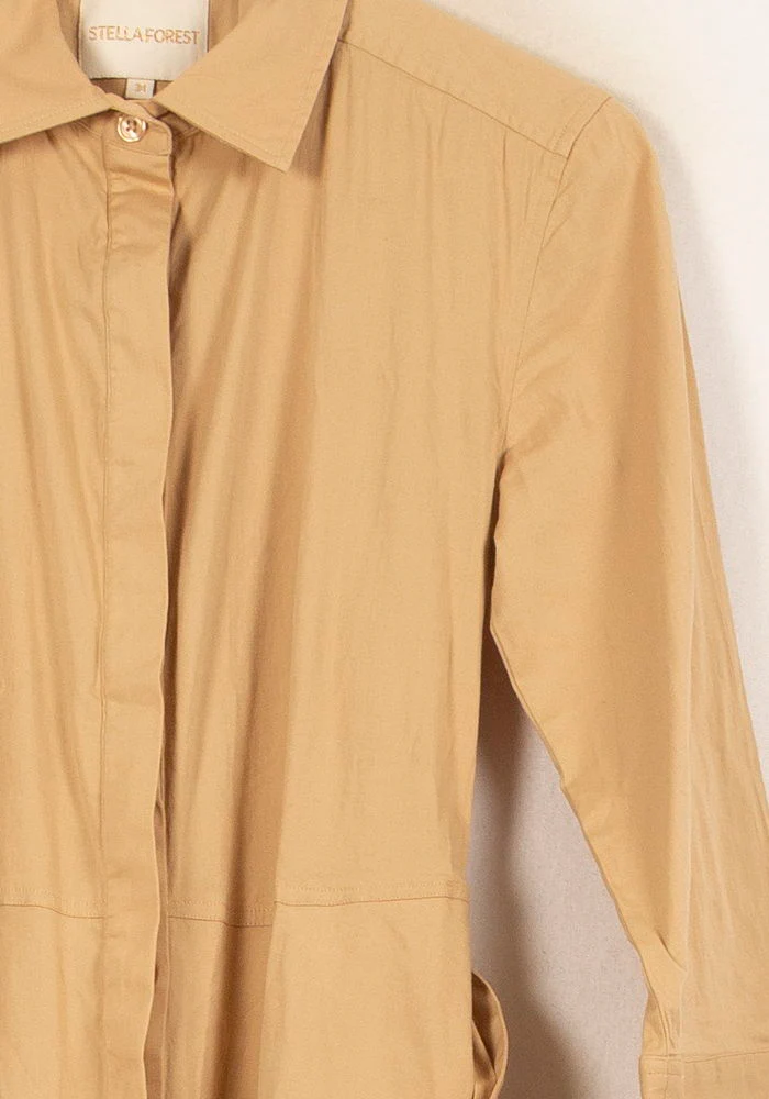 Robe Chemise Longue Beige - Taille M/38 - Image 3