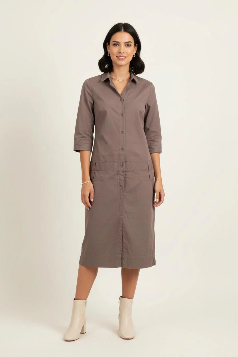 Robe Chemise Marron - Taille M/38