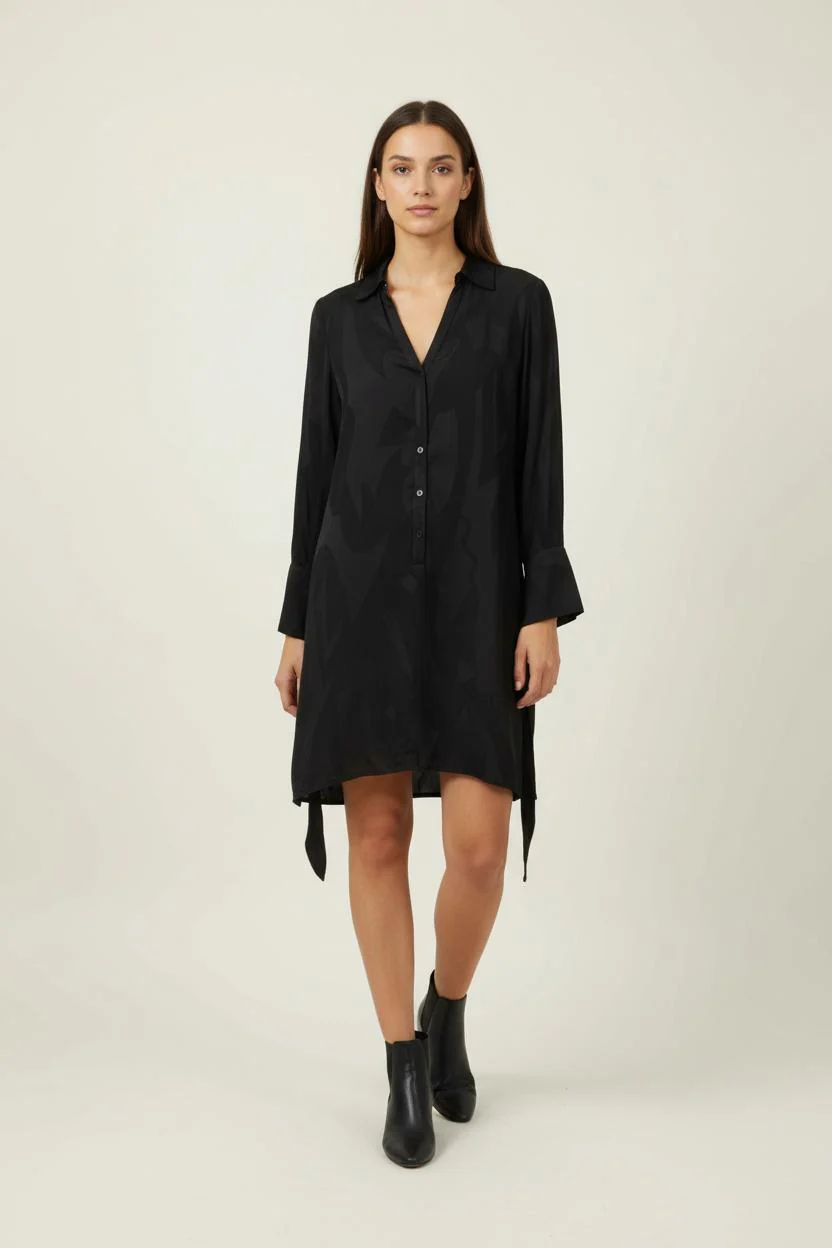 Robe Chemise Noire - Taille XS/34