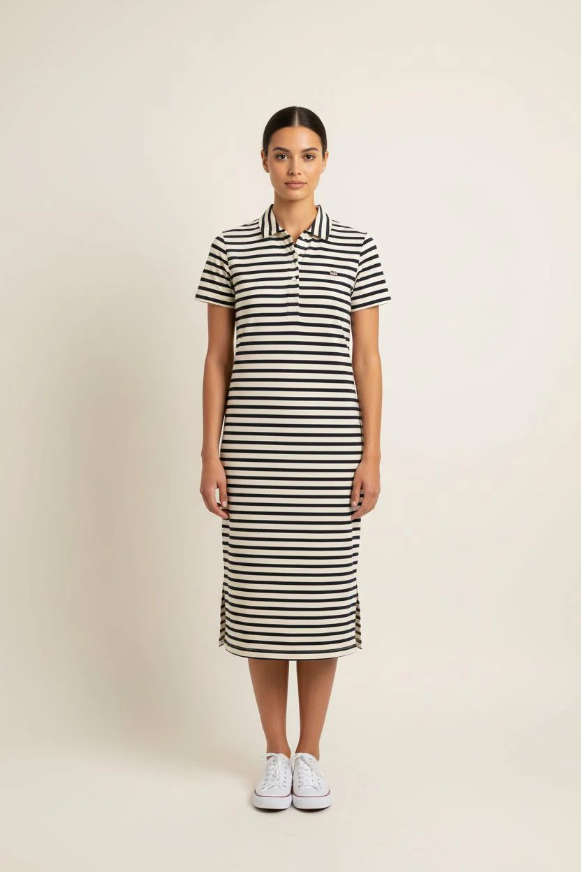 Robe Chemise Rayée Noire et Blanche - Taille M/38