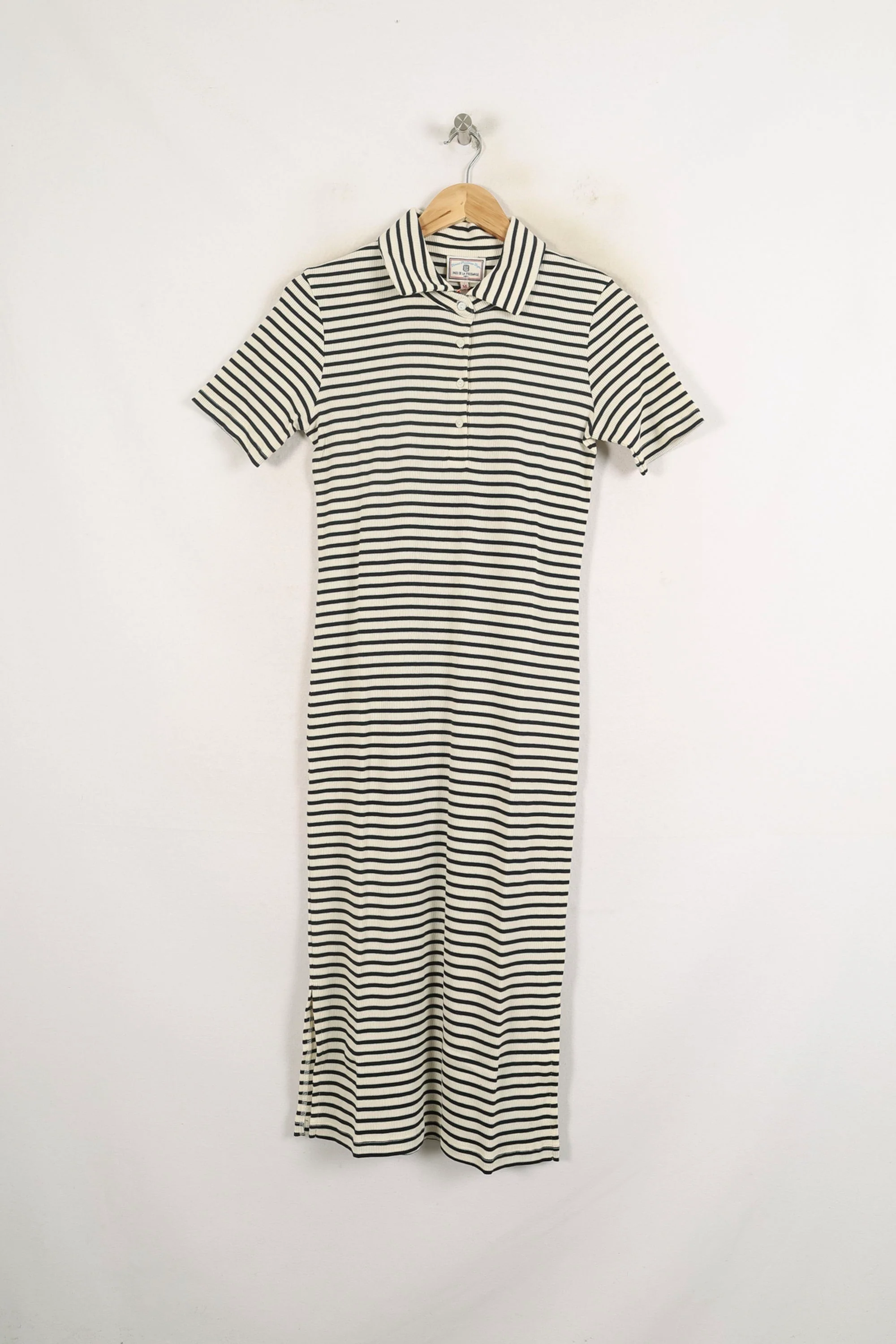 Robe Chemise Rayée Noire et Blanche - Taille M/38 - Image 2
