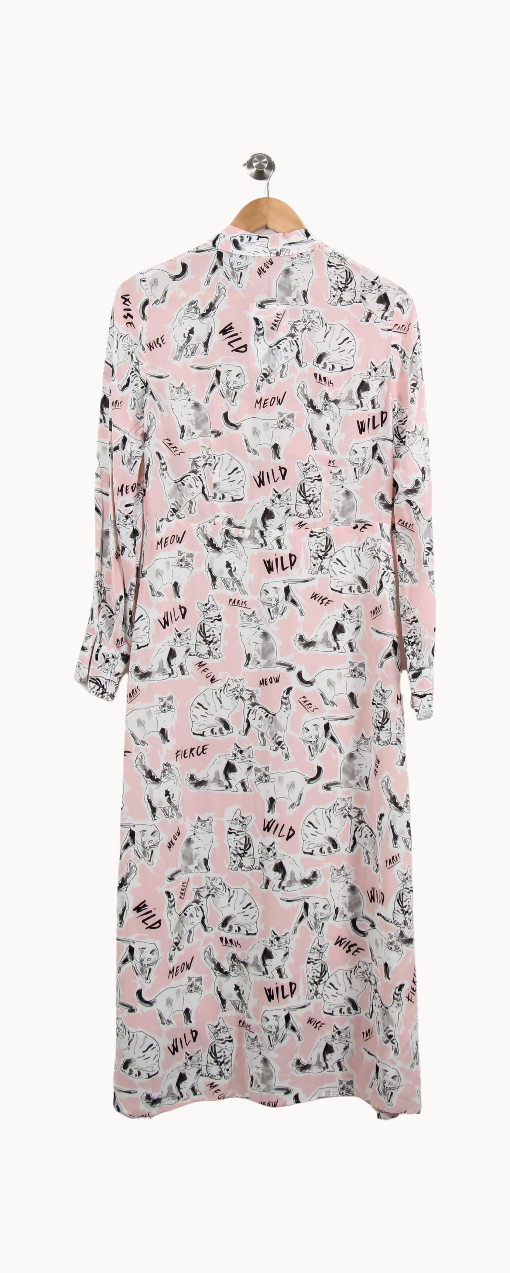 Robe Chemise Rose et Gris - Taille S/36 - Image 4