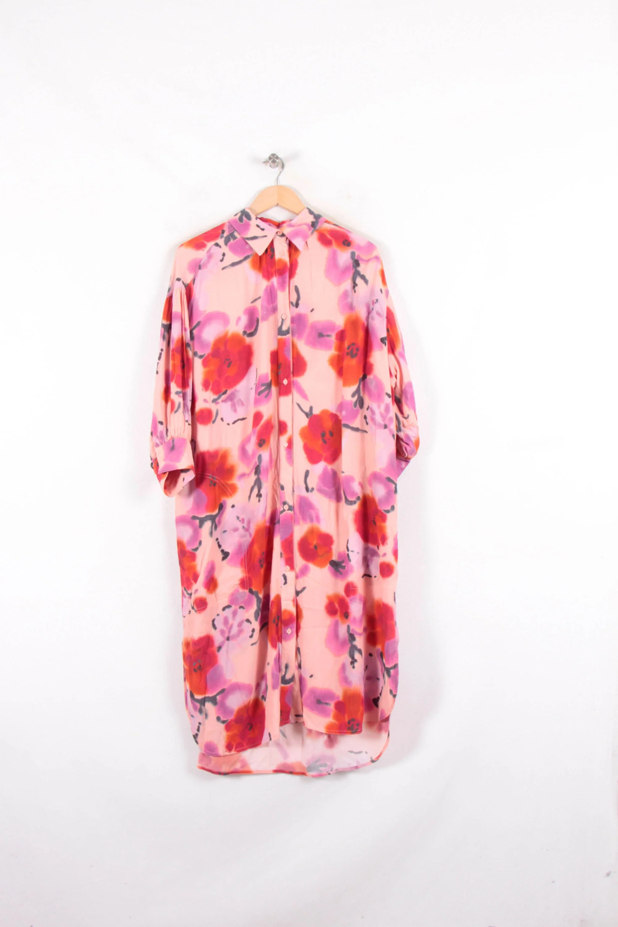 Robe Chemise Rose et Rouge - Taille M/38 - Image 2