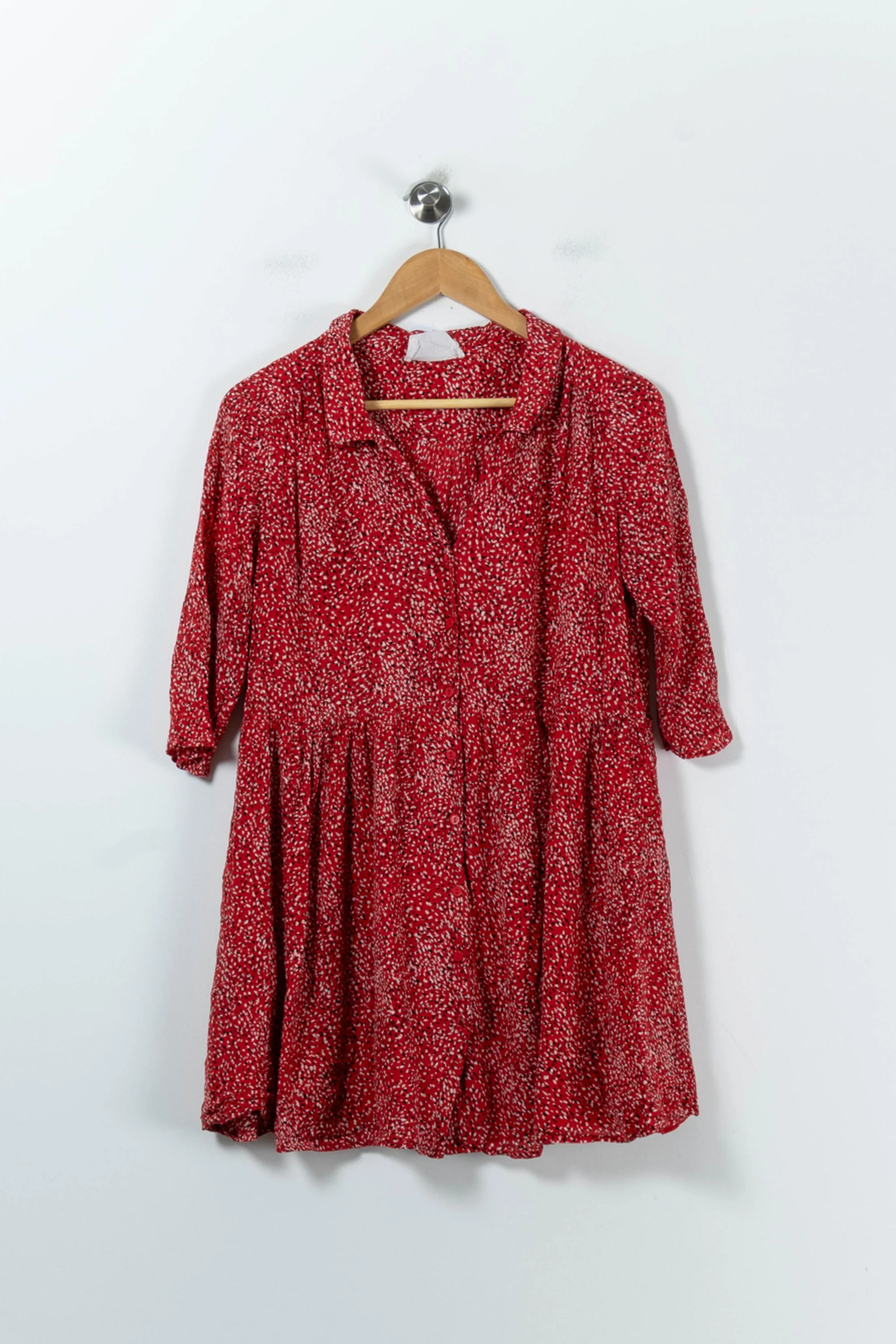 Robe Chemise Rouge et Blanche - Taille XS/34 - Image 2