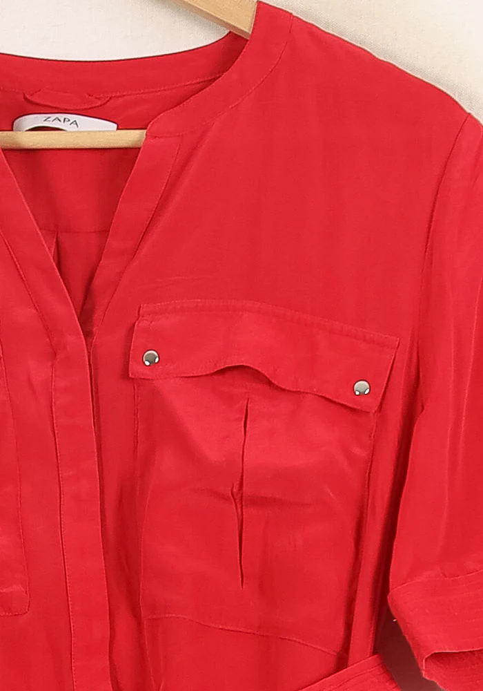 Robe Chemise Rouge - Taille M/38 - Image 3