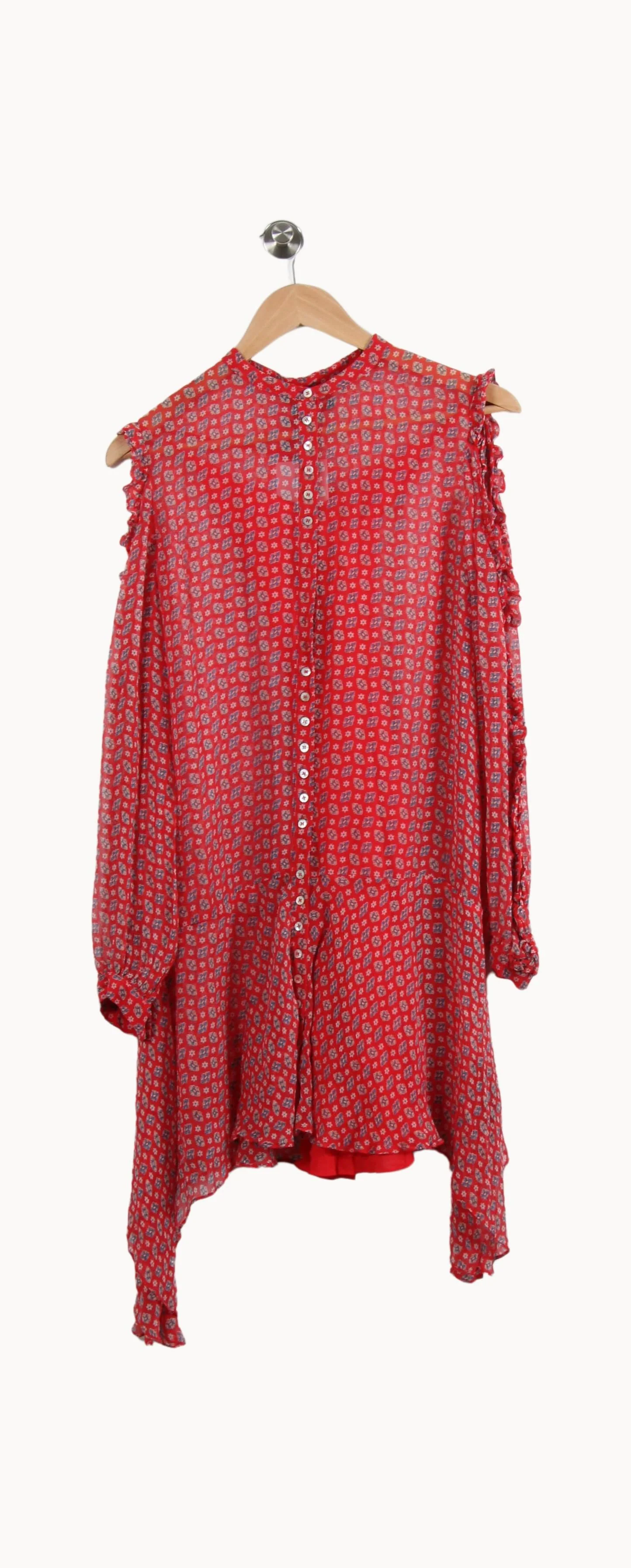 Robe Chemise Rouge - Taille S/36 - Image 2