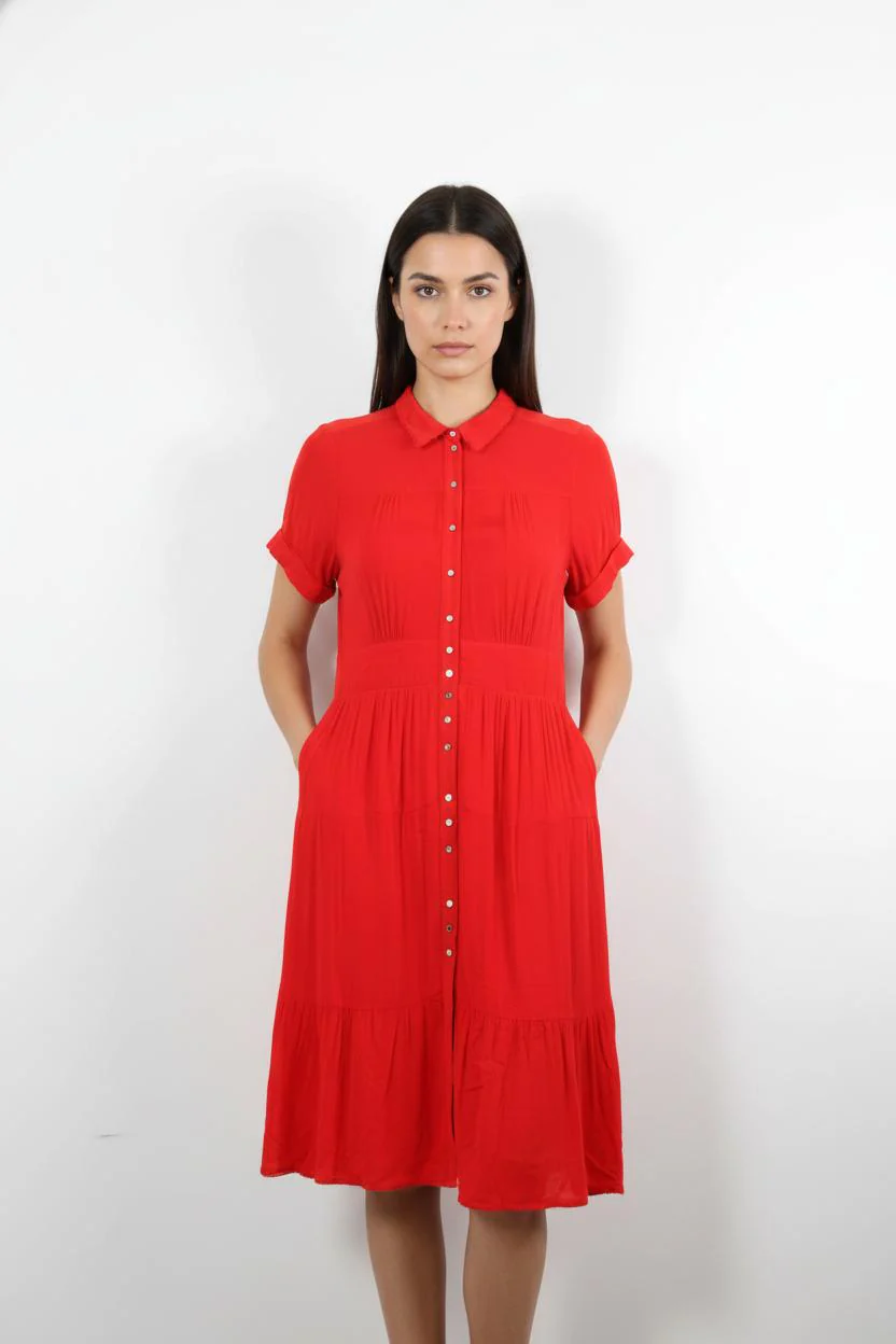 Robe chemise rouge - Taille S/36