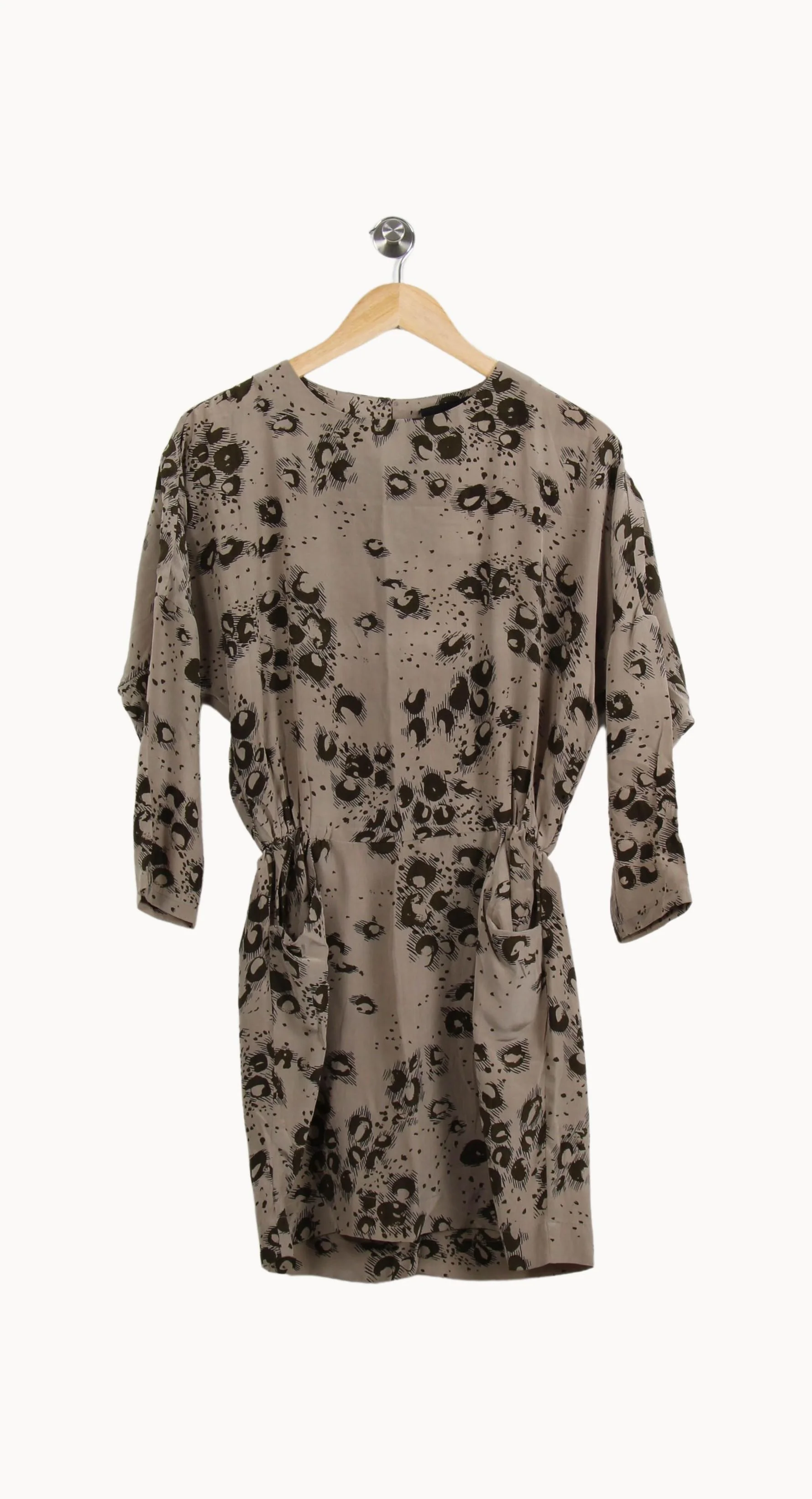 Robe Courte Beige et Noire - Taille S/36 - Image 2