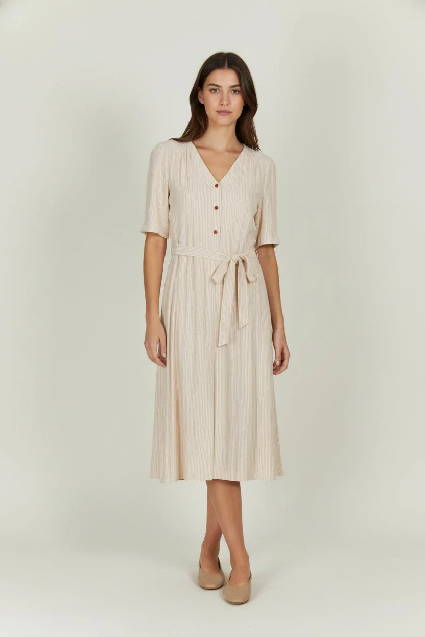 Robe Courte Beige - Taille S/36