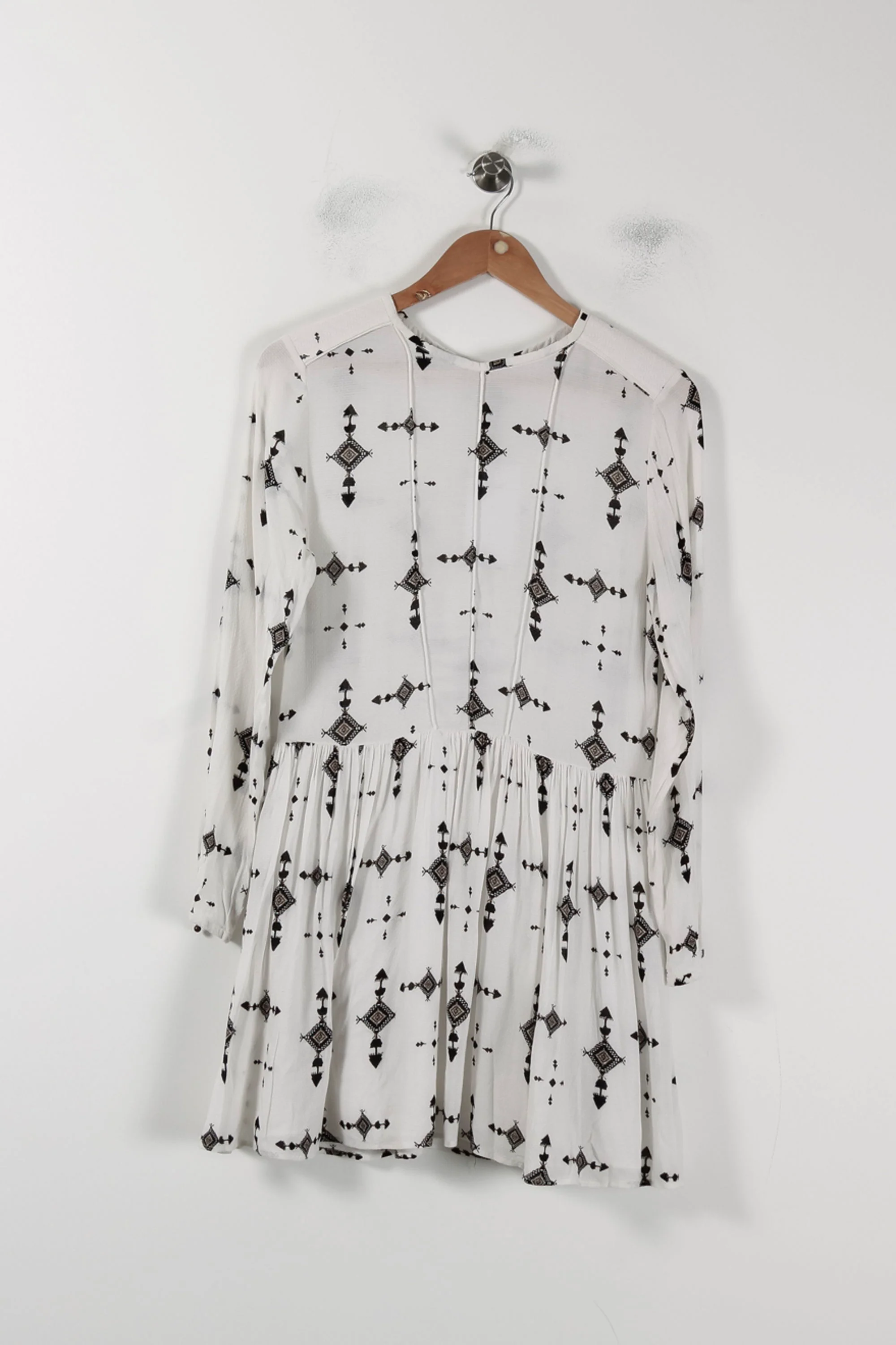 Robe Courte Blanche et Noire - Taille S/36 - Image 2