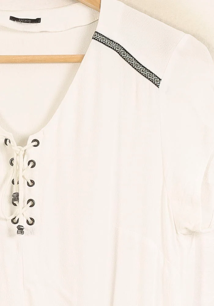 Robe Courte Blanche - Taille M/38 - Image 3