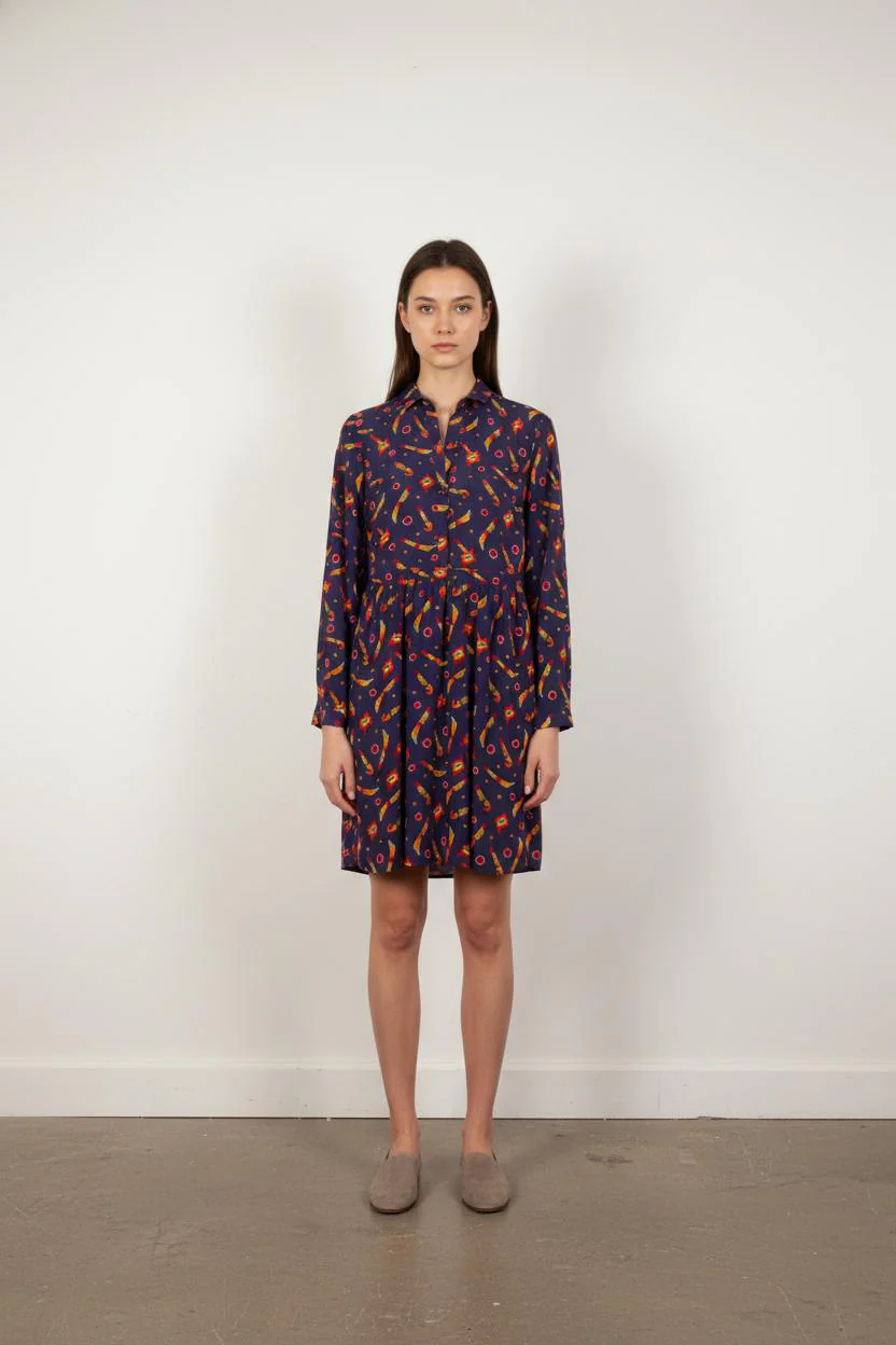Robe Courte Bleue et Rouge - Taille S/36