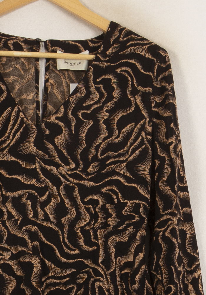 Robe Courte Marron et Noire - Taille S/36 - Image 3
