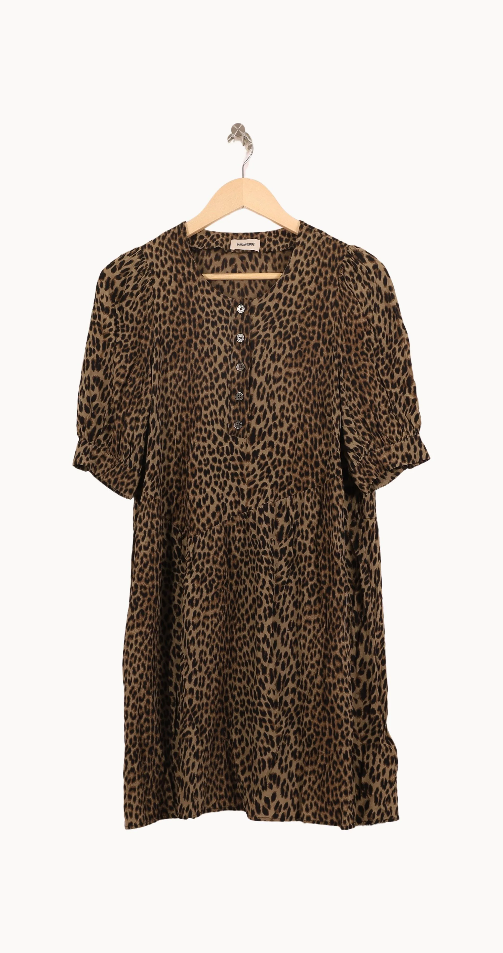 Robe Courte Marron et Noire - Taille XS/34 - Image 2