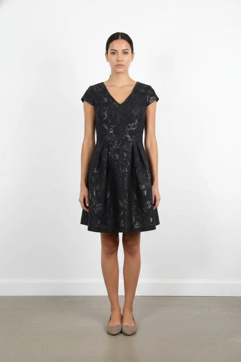 Robe Courte Noire et Argentée - Taille XS/34
