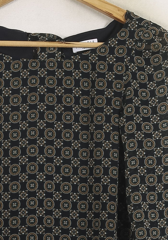 Robe Courte Noire et Beige - Taille XS/34 - Image 3