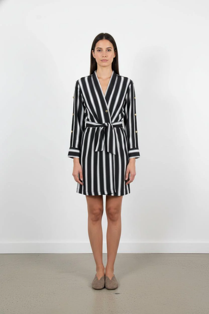 Robe Courte Noire et Blanche - Taille S/36