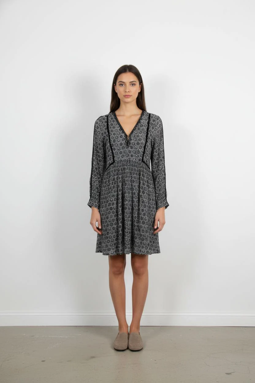 Robe Courte Noire et Blanche - Taille S/36