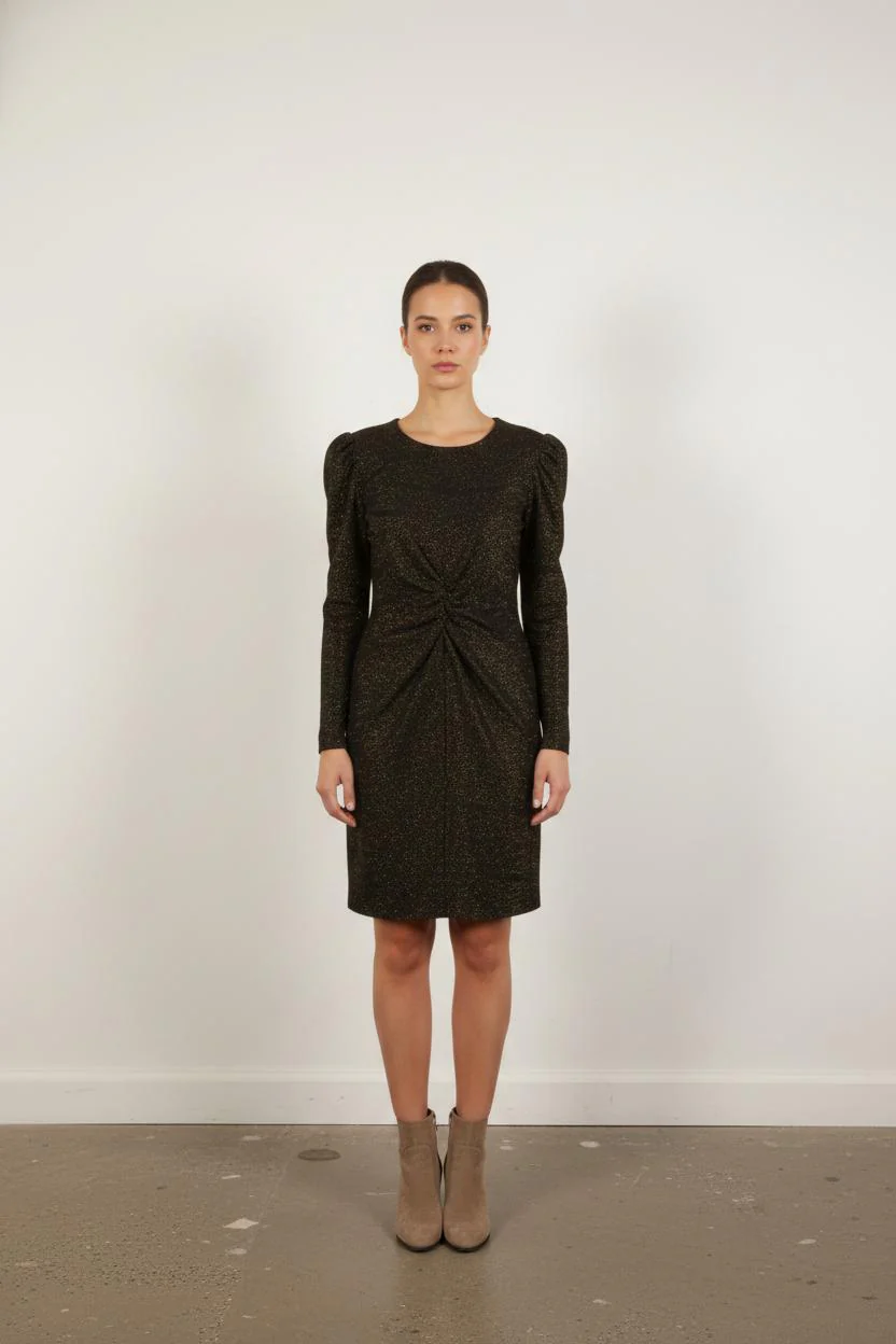 Robe Courte Noire et Dorée - Taille S/36