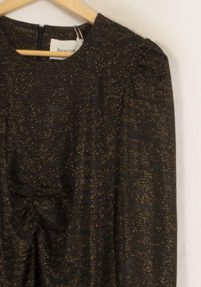 Robe Courte Noire et Dorée - Taille S/36 - Image 3