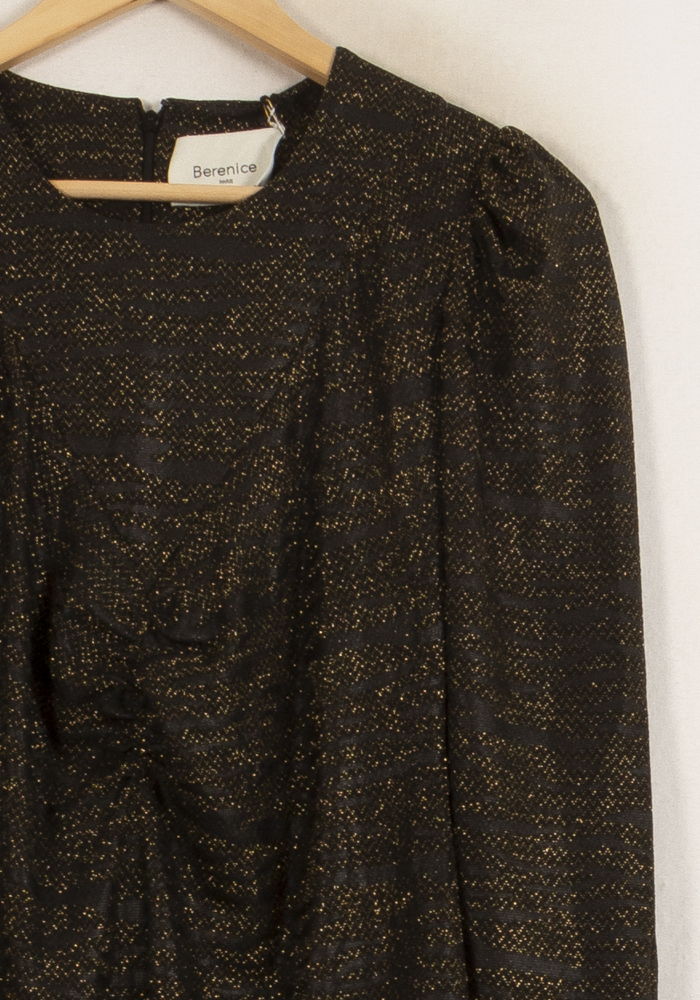 Robe Courte Noire et Dorée - Taille S/36 - Image 3