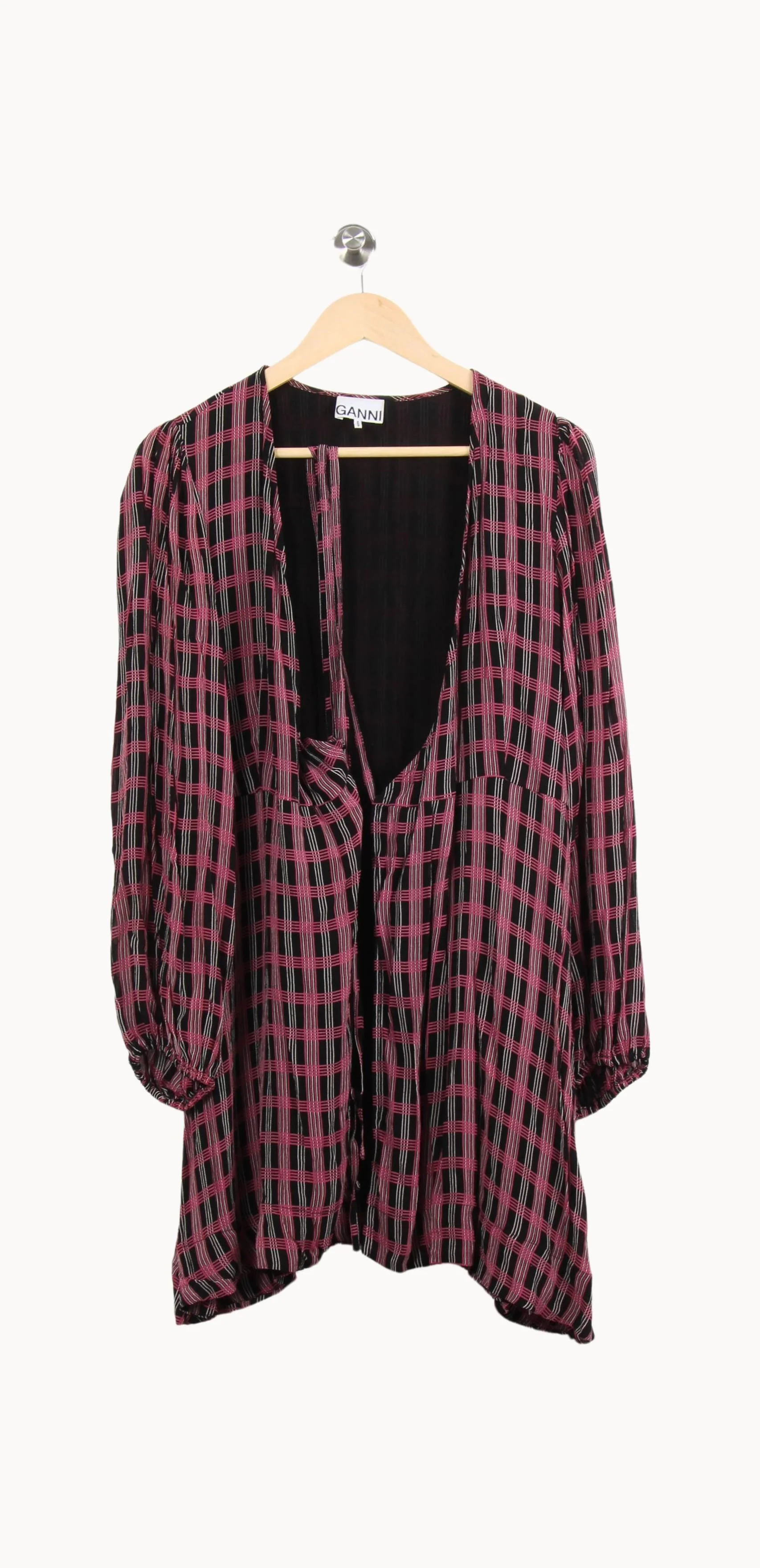 Robe Courte Noire et Rose - Taille XL/42 - Image 2