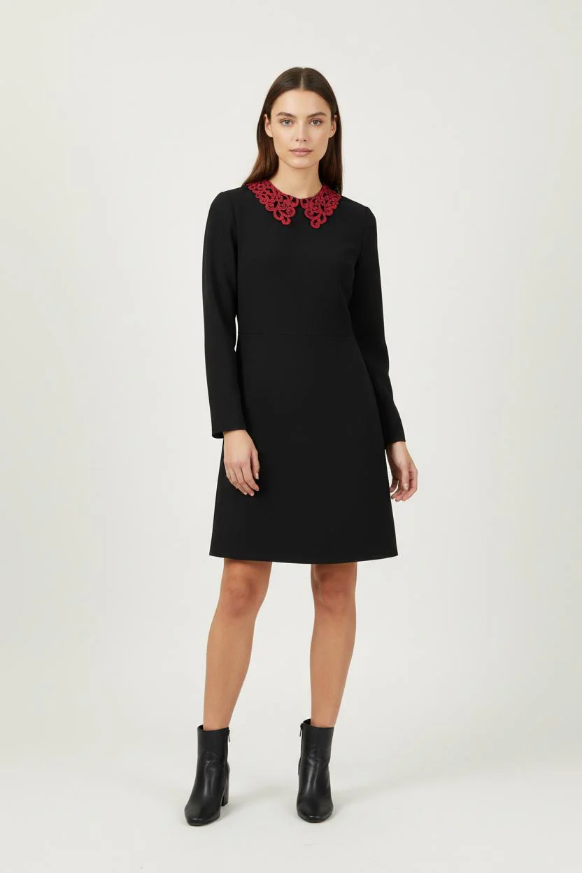 Robe Courte Noire et Rouge - Taille S/36