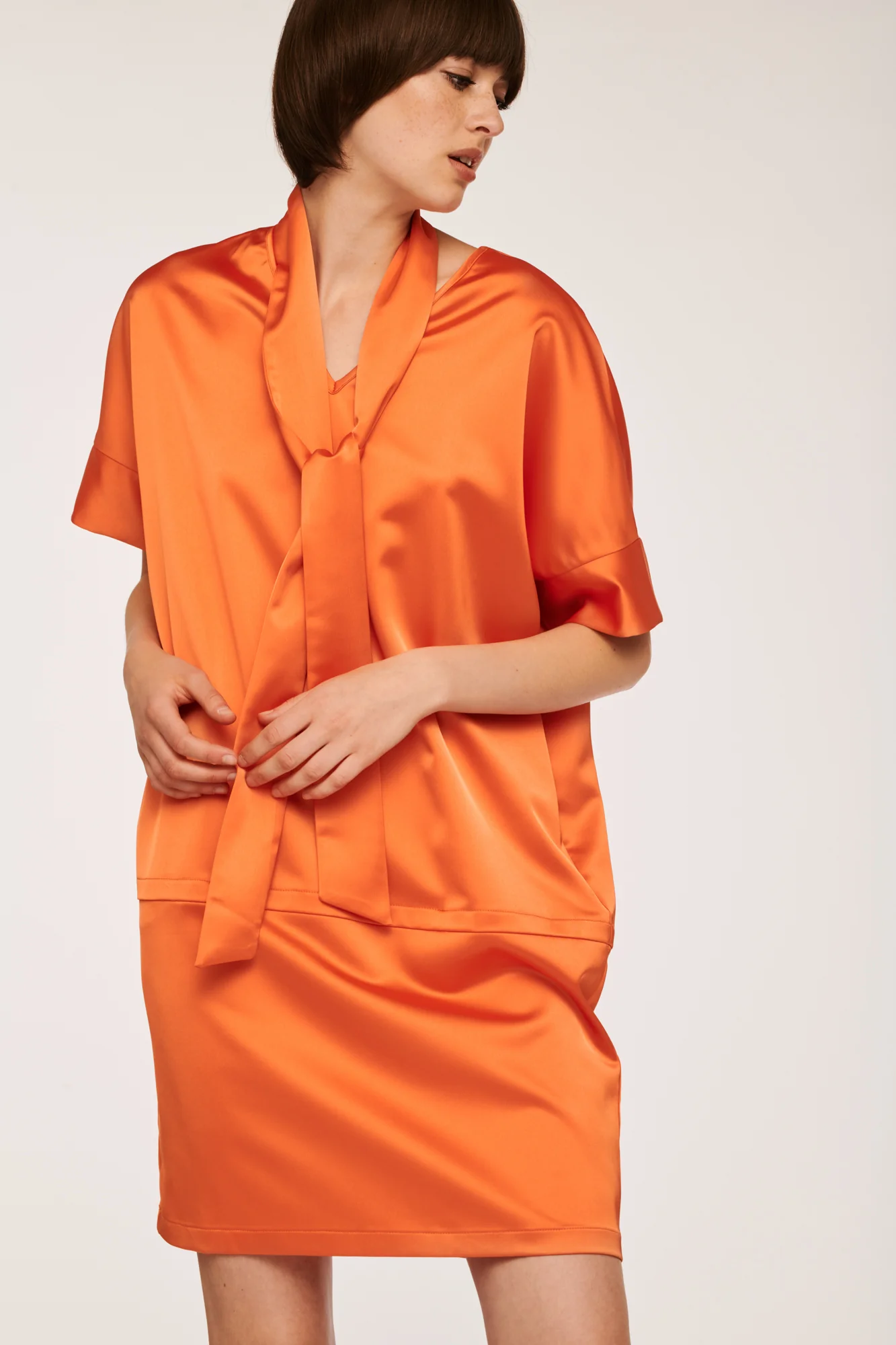 Robe Courte Orange - Taille S/36 - Image 2