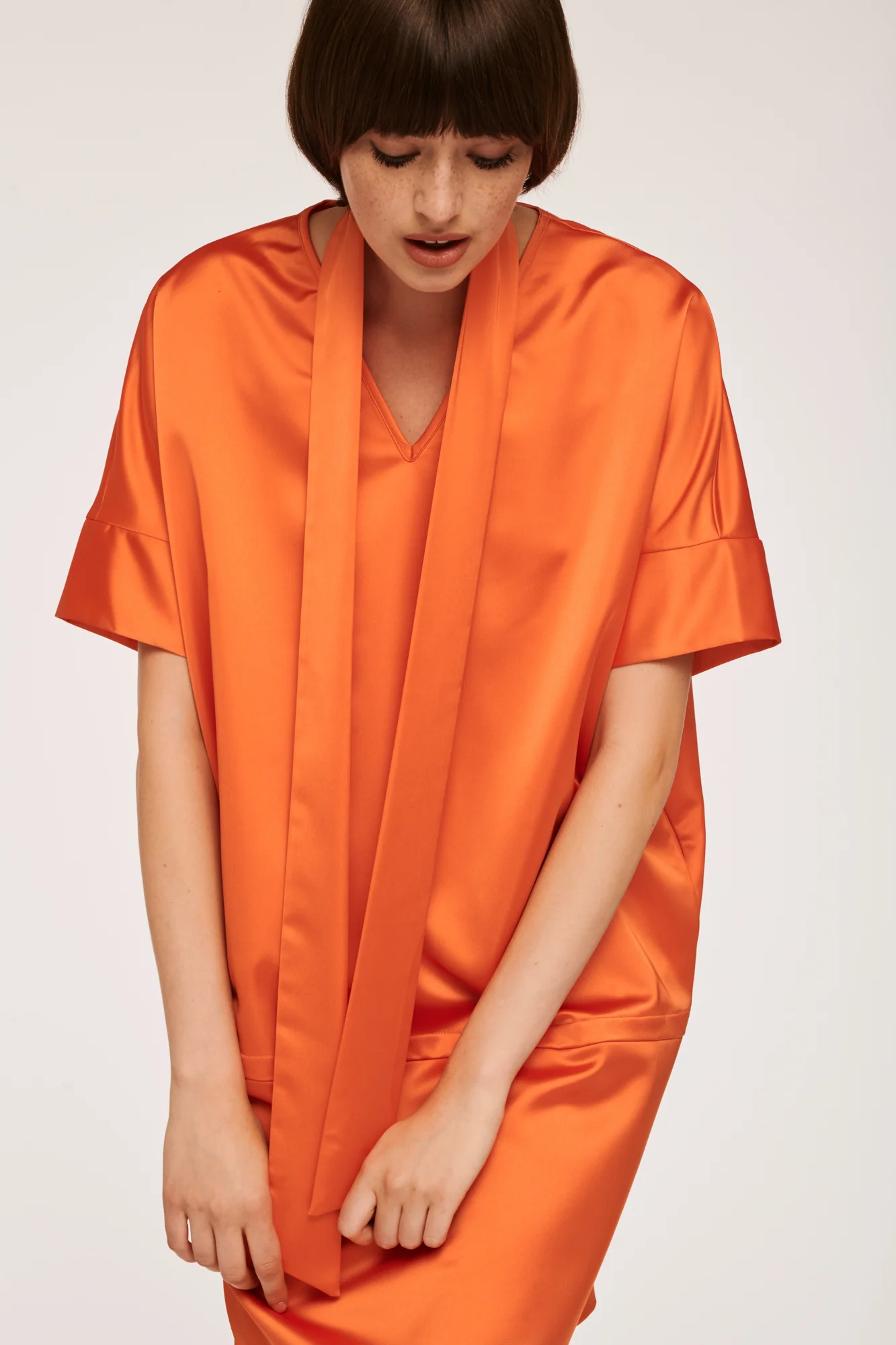 Robe Courte Orange - Taille S/36 - Image 3