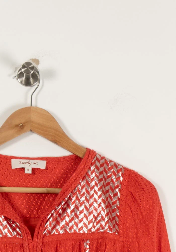 Robe Courte Rouge et Blanche - Taille S/36 - Image 3