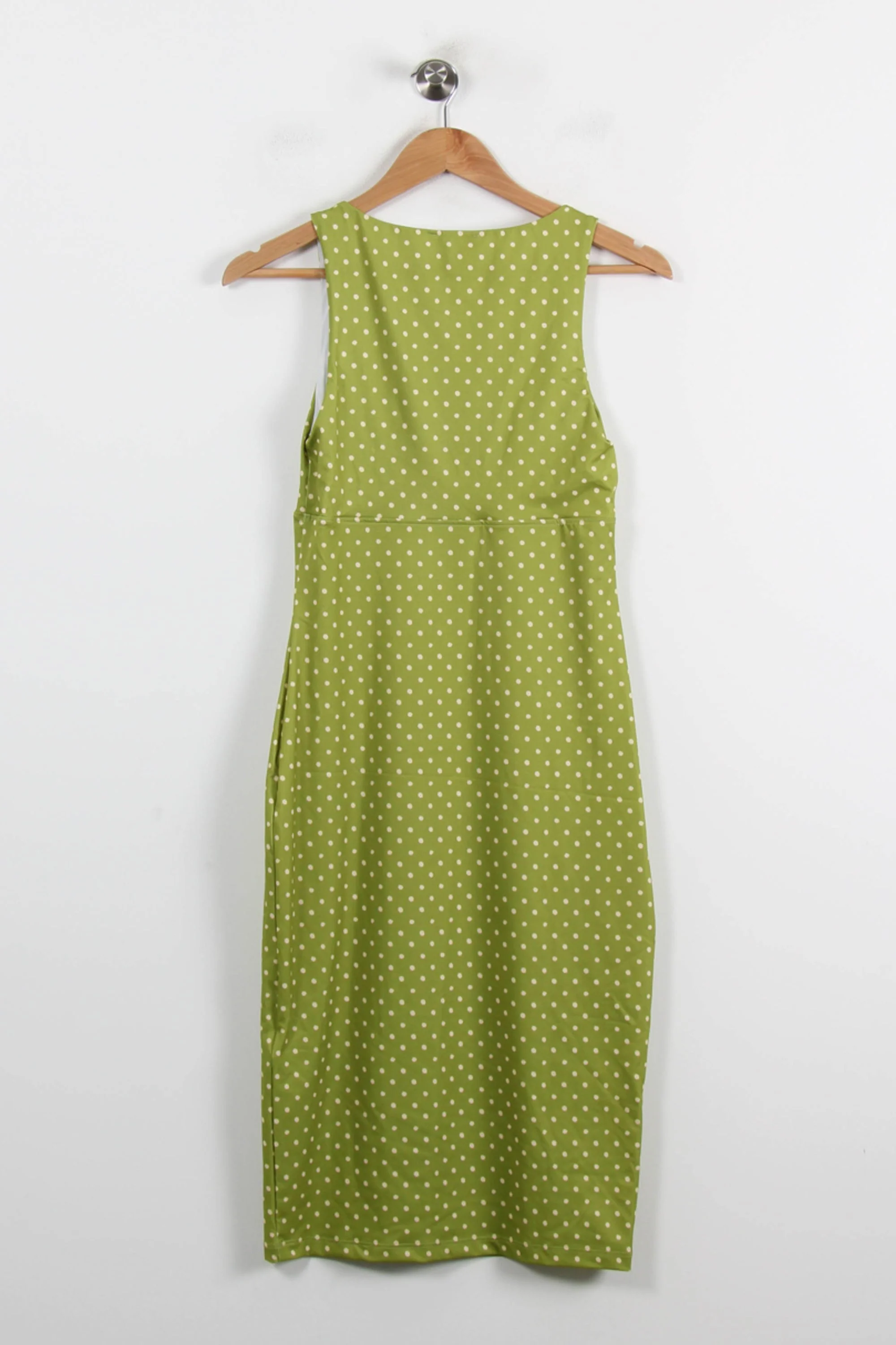 Robe Courte Verte à Pois Blancs - Taille M/38 - Image 4