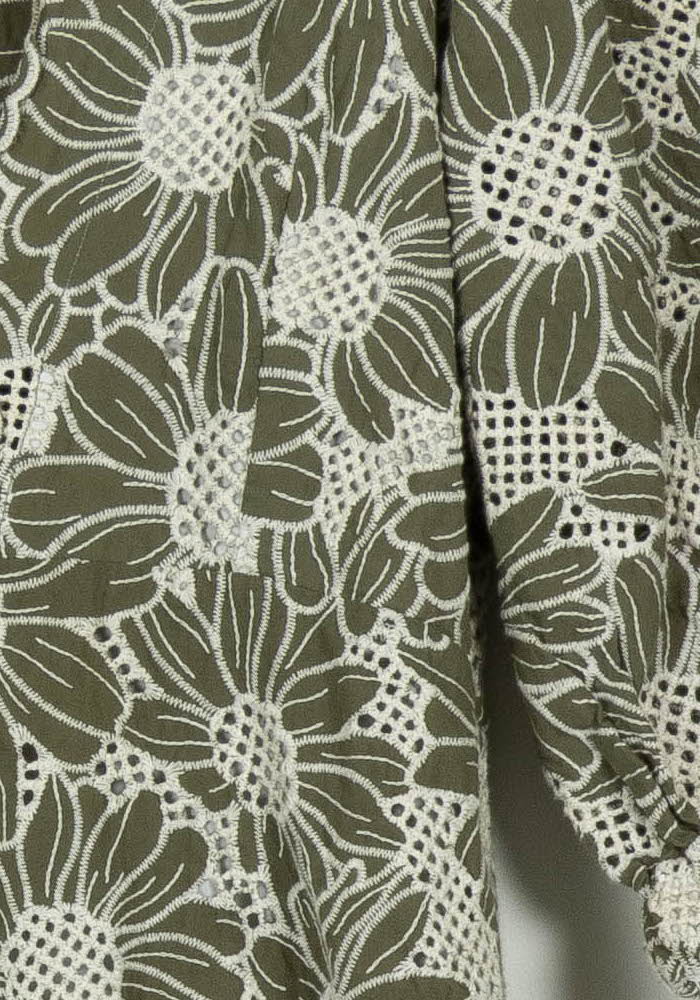 Robe Courte Verte et Blanche - Taille L/40 - Image 3