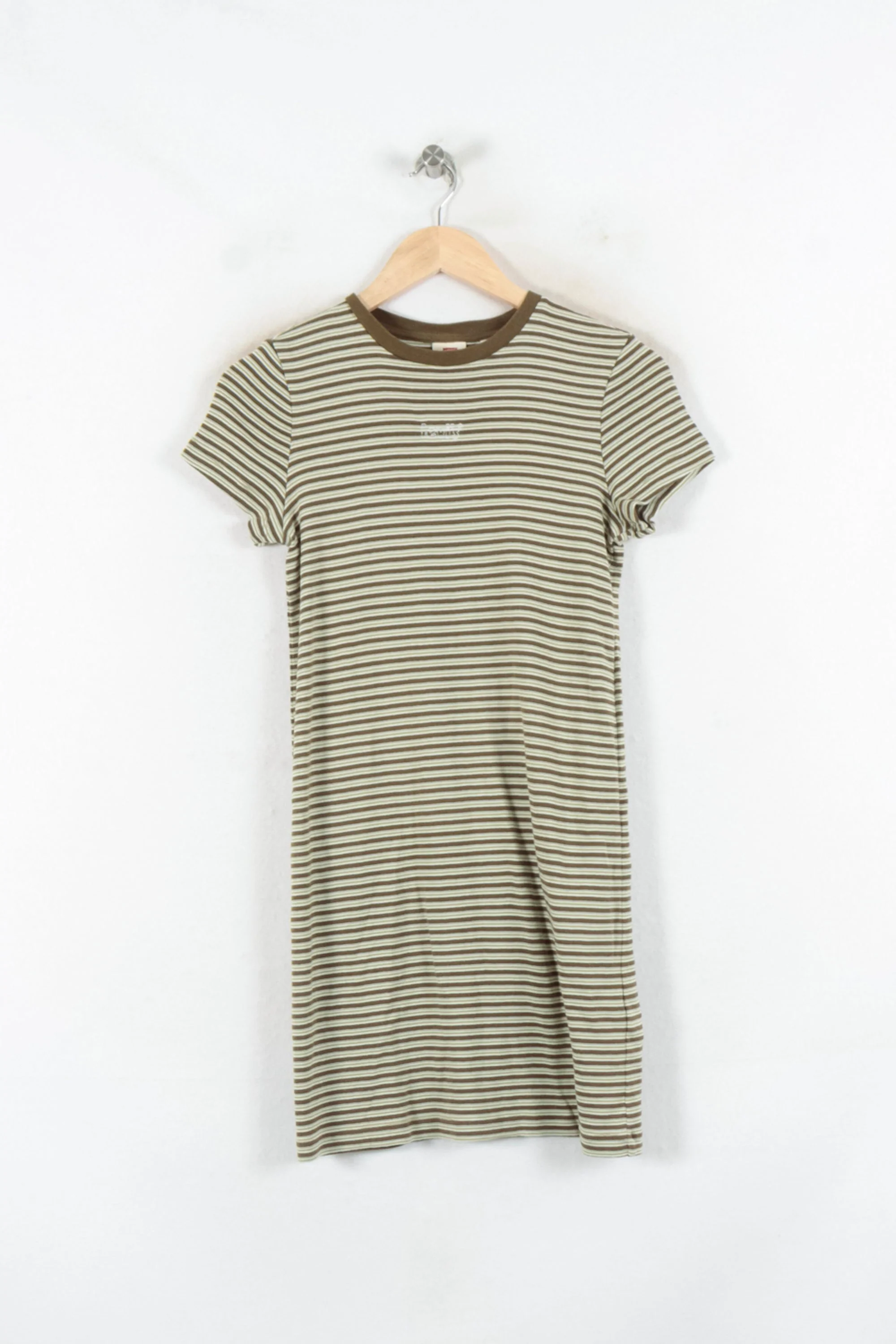 Robe Courte Verte et Blanche - Taille XXS/32 - Image 2