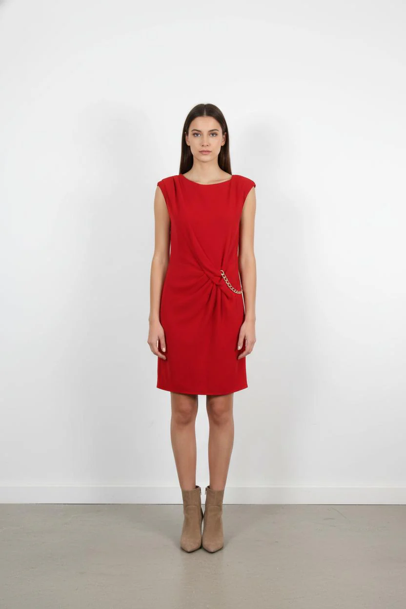 Robe Drapée Rouge - Taille M/38