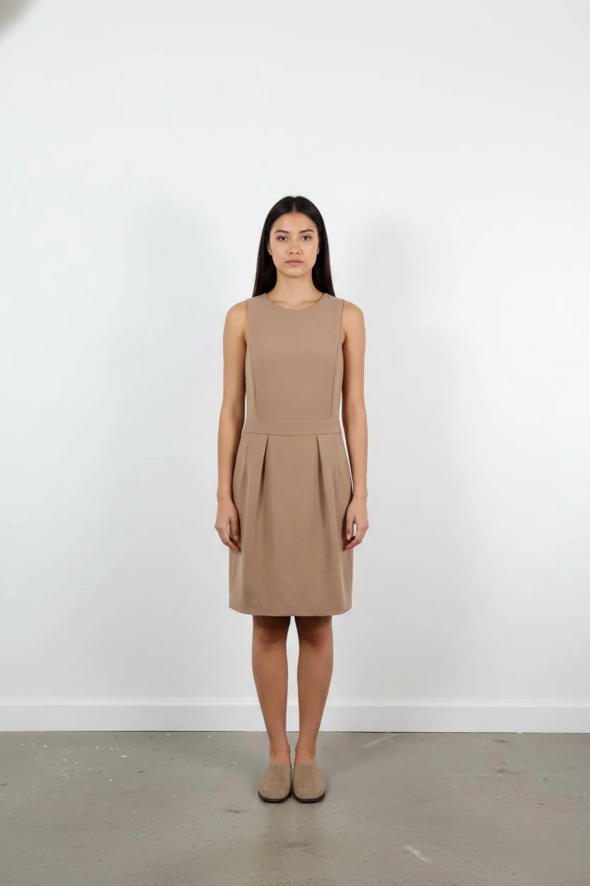 Robe Droite Beige - Taille L/40