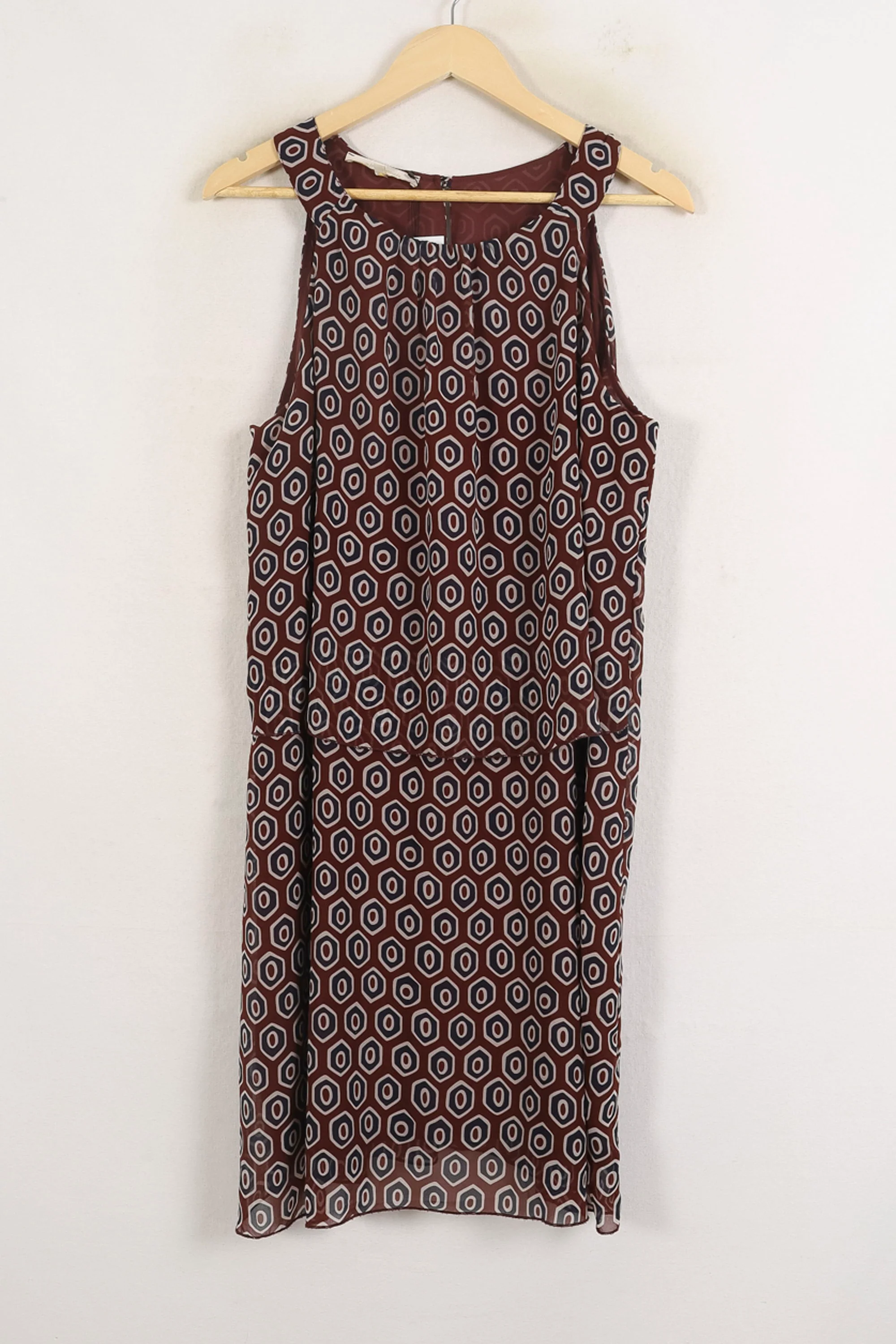 Robe Droite Bordeaux et Blanc - Taille XXXL/46 - Image 2