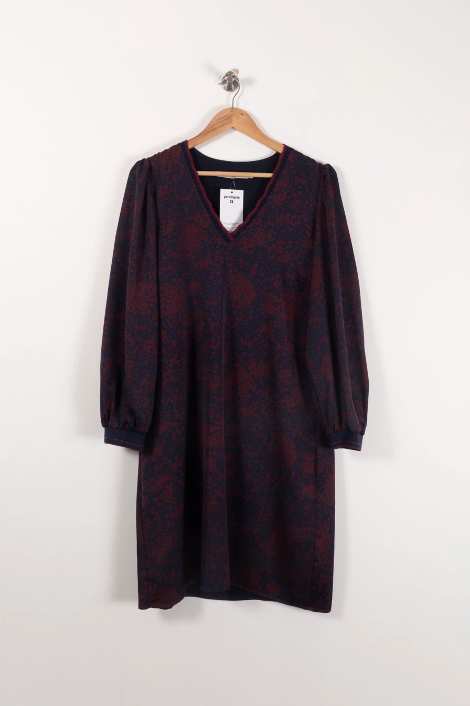 Robe Droite Bordeaux et Bleu Marine - Taille XL/42 - Image 2