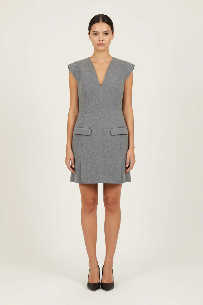 Robe Droite Grise - Taille M/38