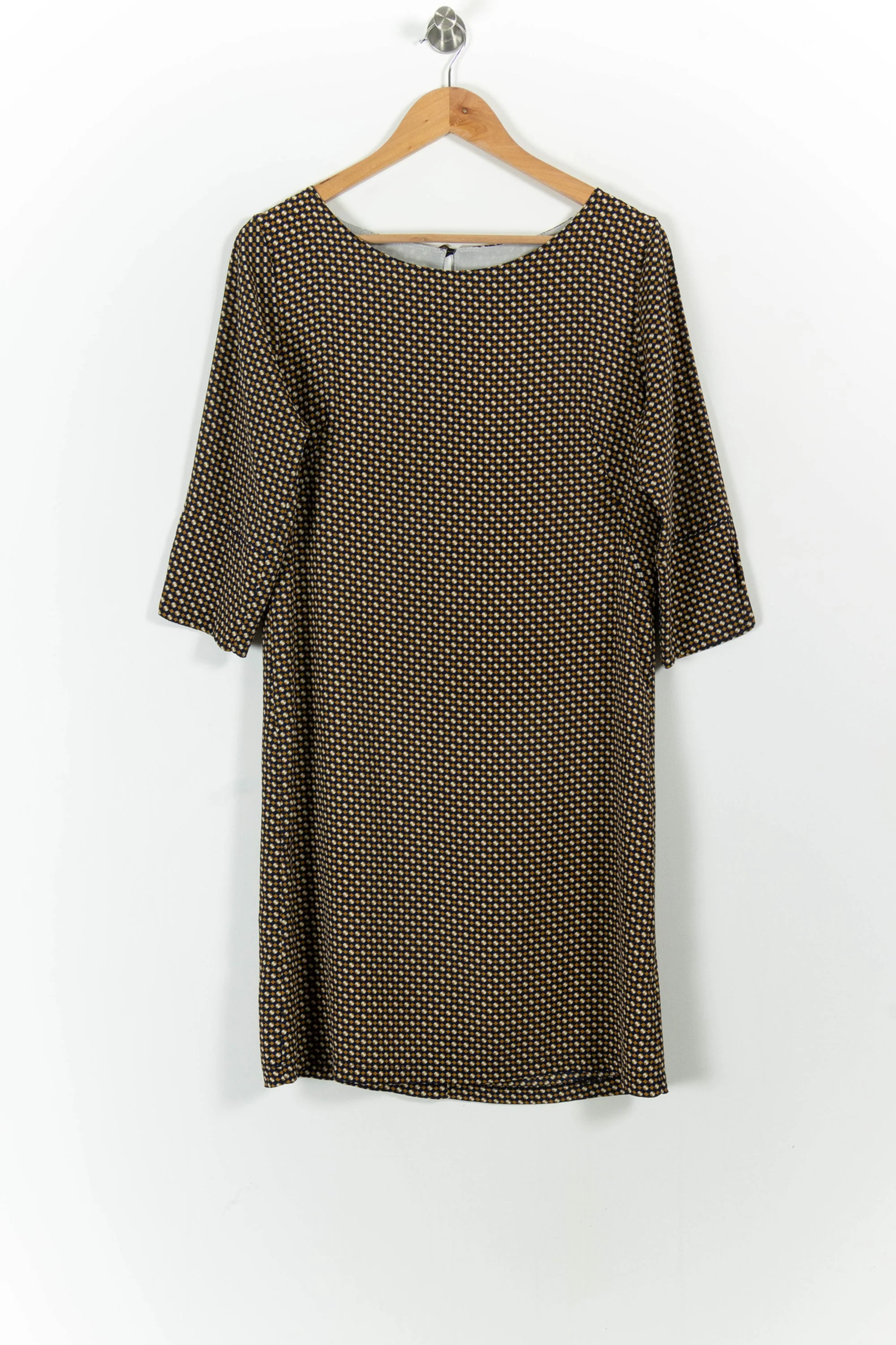 Robe Droite Marron et Blanc - Taille L/40 - Image 2