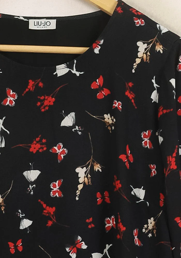 Robe Droite Noire et Rouge - Taille XXXL/46 - Image 3