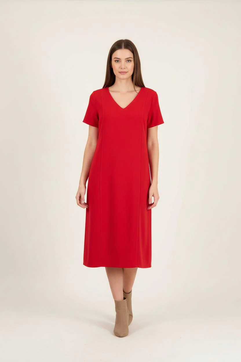 Robe Droite Rouge - Taille S/36