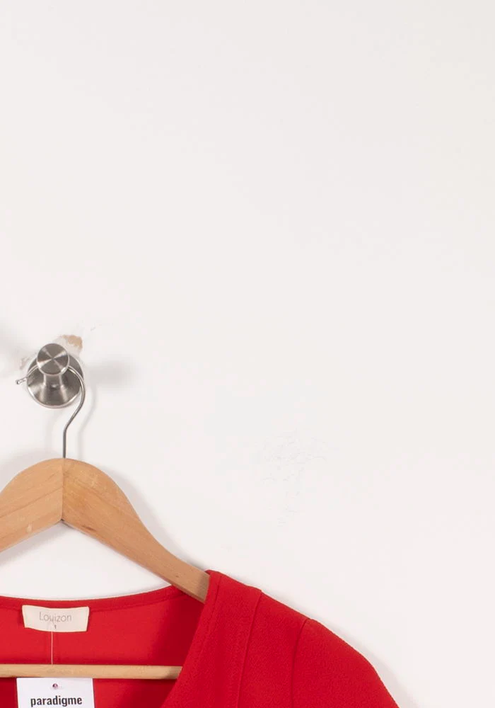 Robe Droite Rouge - Taille S/36 - Image 3