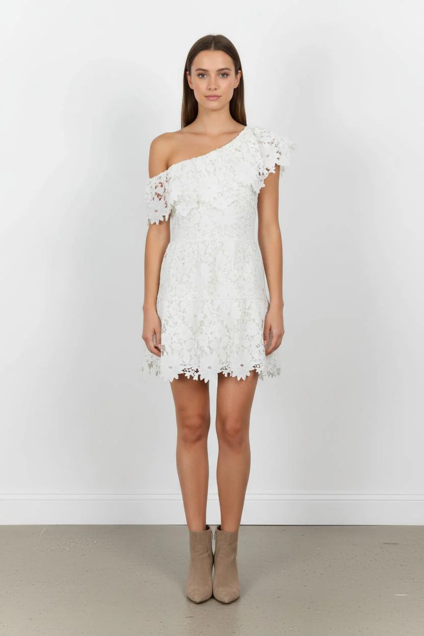 Robe En Dentelle Blanche - Taille M/38