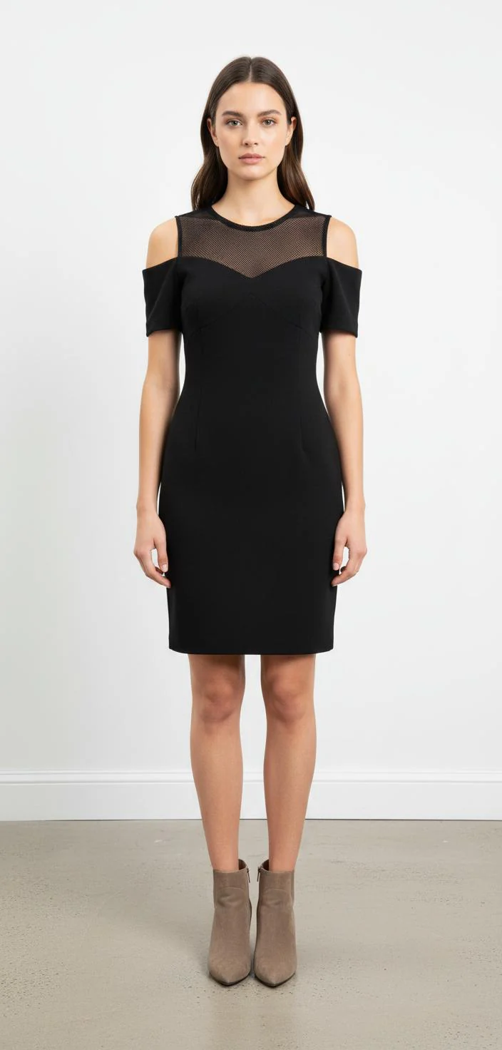 Robe Épaules Dénudées Noire - Taille S/36