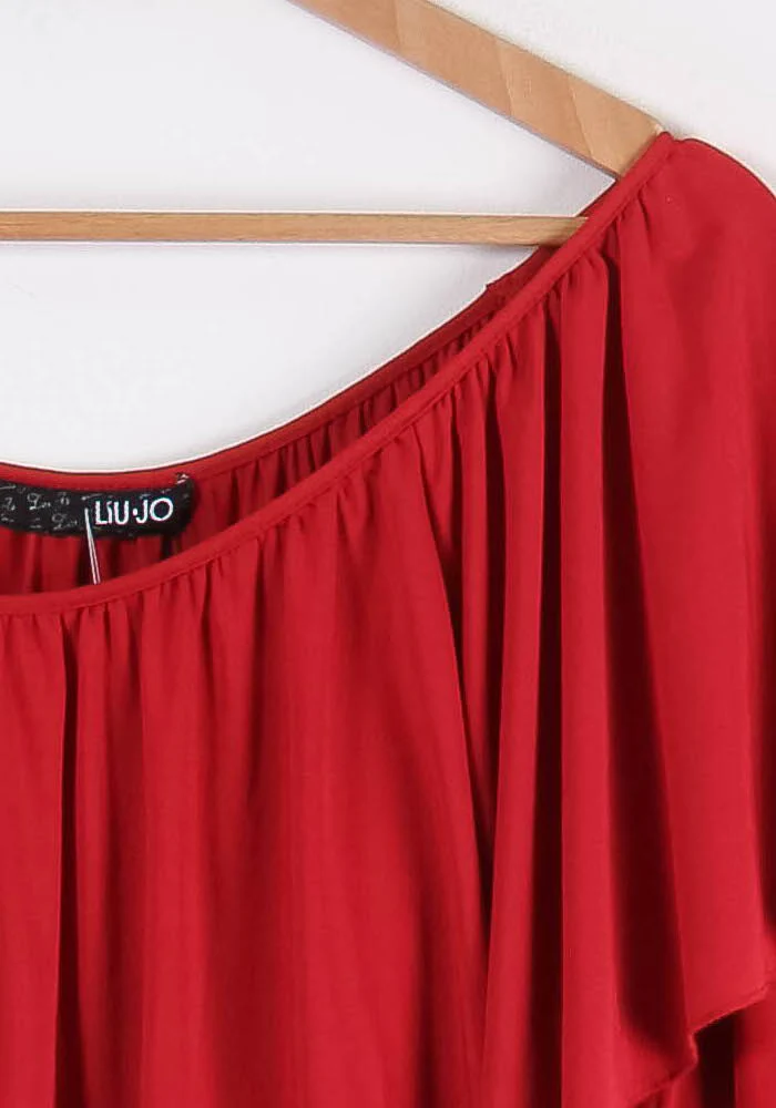 Robe Épaules Dénudées Rouge - Taille L/40 - Image 3