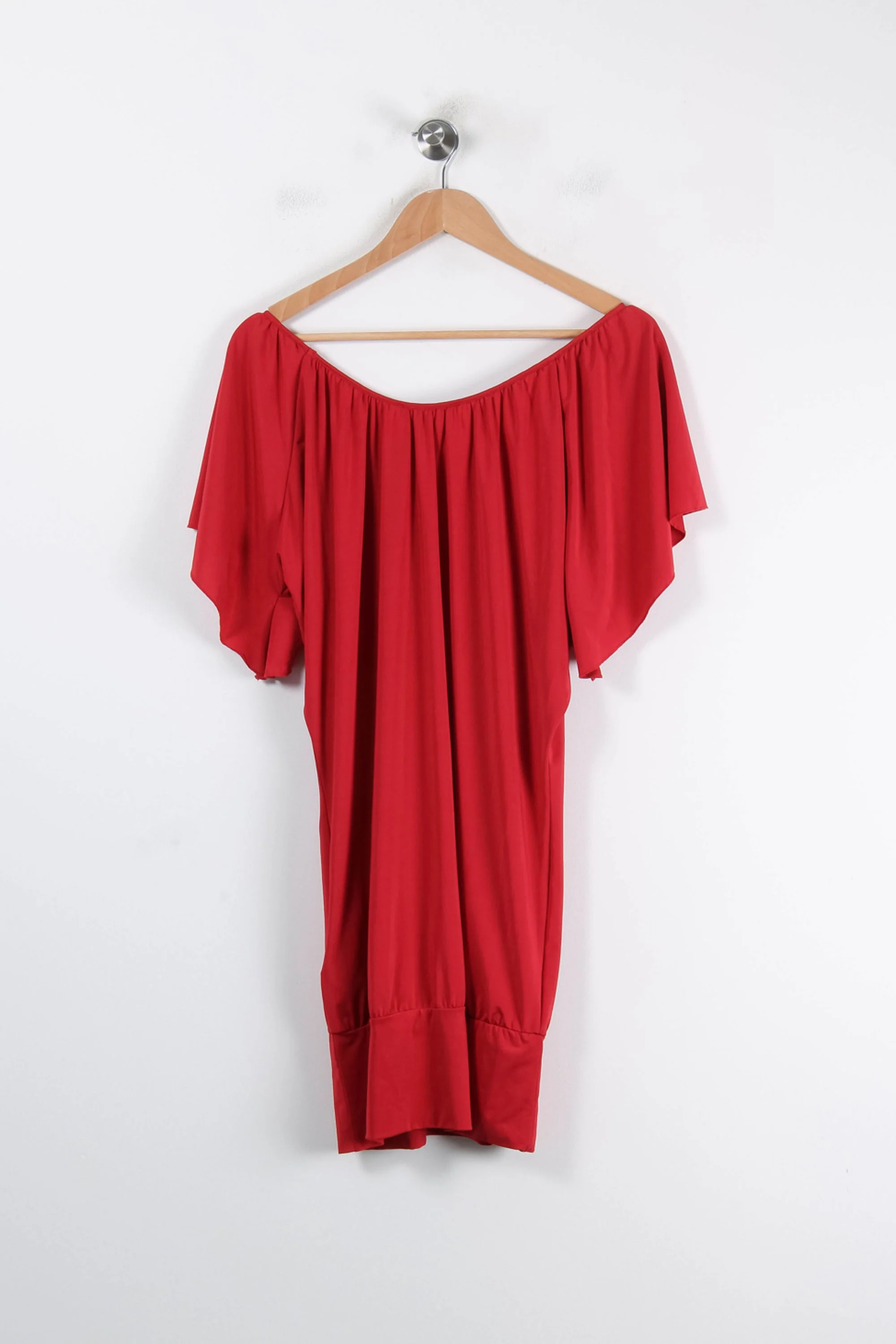Robe Épaules Dénudées Rouge - Taille L/40 - Image 4