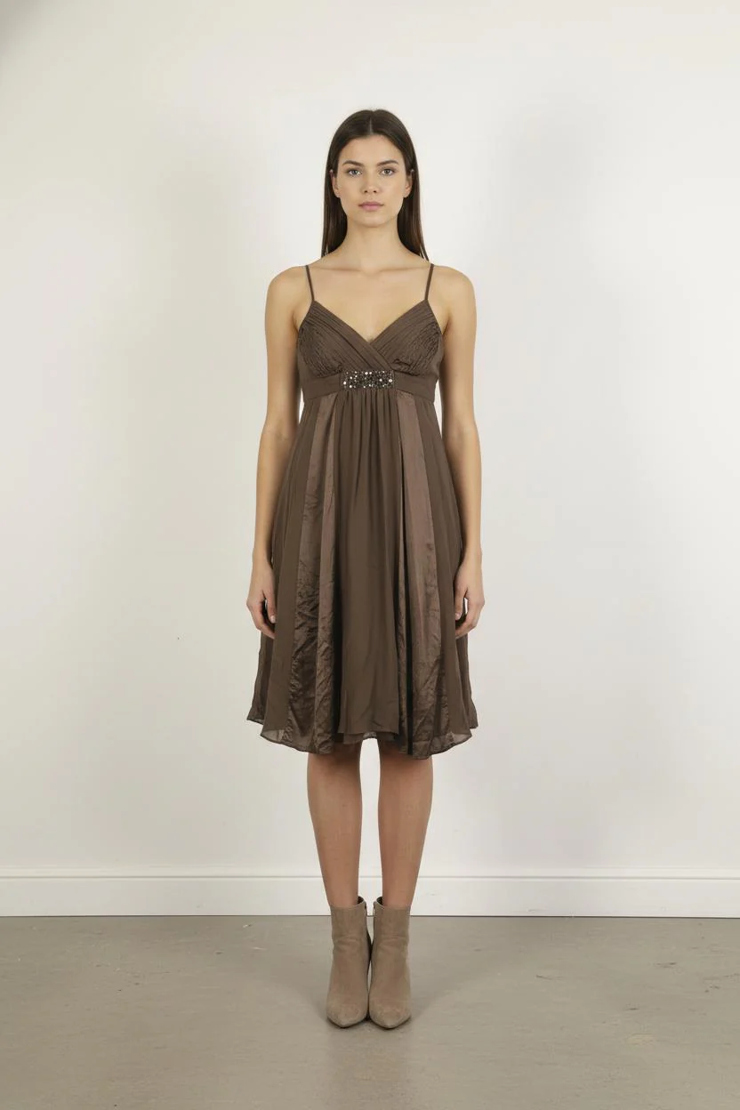 Robe Évasée Marron - Taille L/40